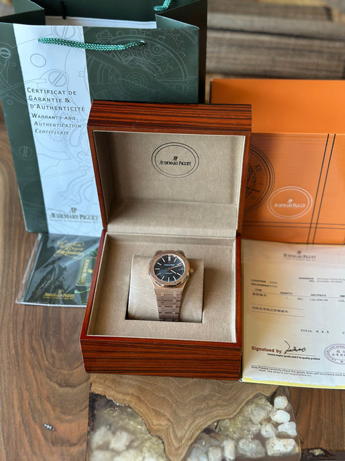 Audemars Piguet Royal Oak Rose Gold And Black Dial 41 mm