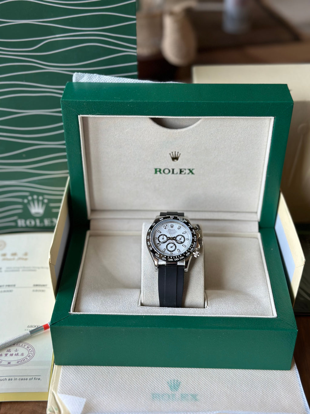 Rolex Daytona Cosmograph “Panda” Rubber Strap 40 mm