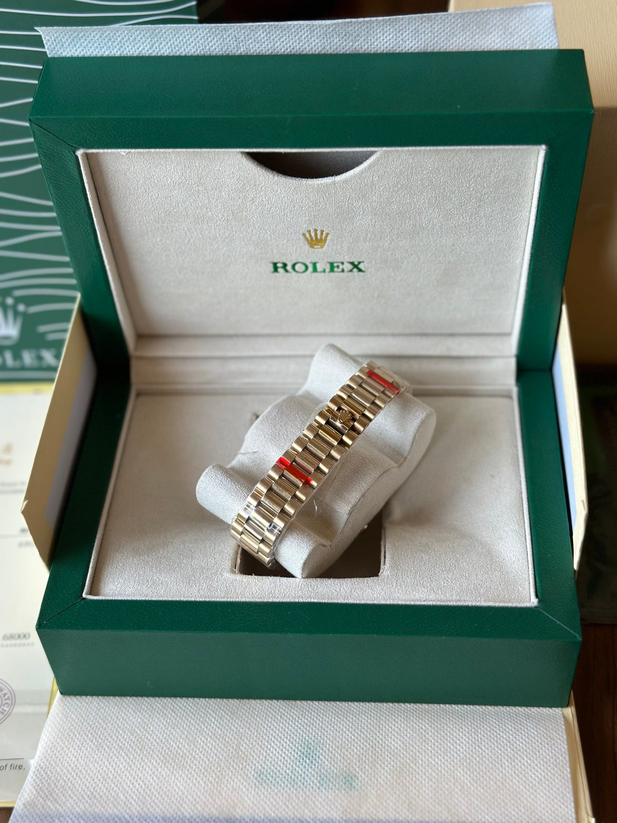 Rolex Day-Date Yellow Gold And White Dial 40 mm
