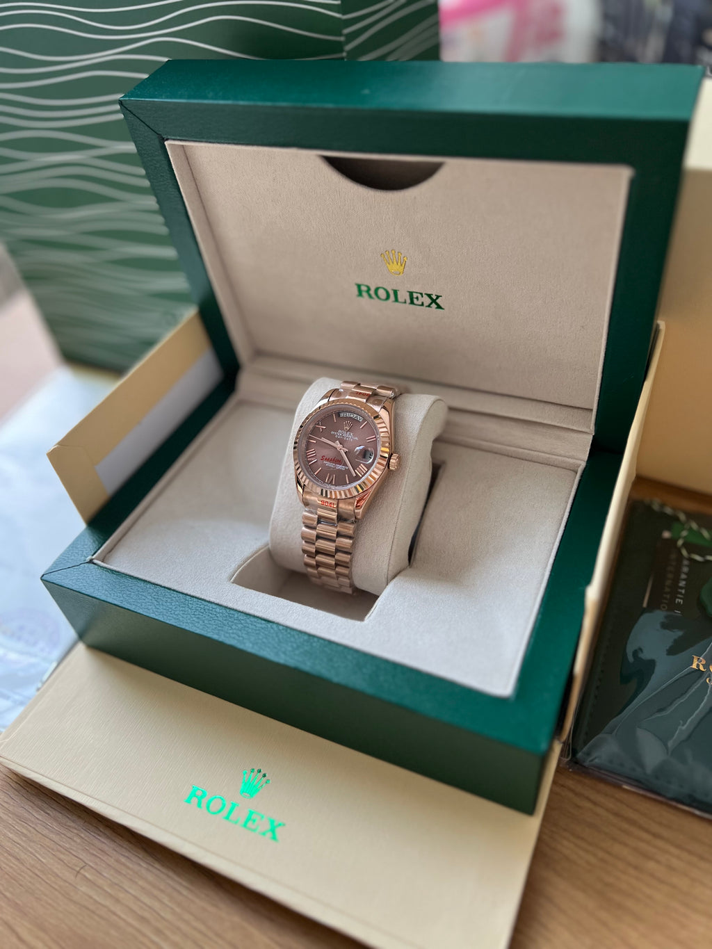 Rolex Day-Date Rose Gold 36 mm - дамски модел