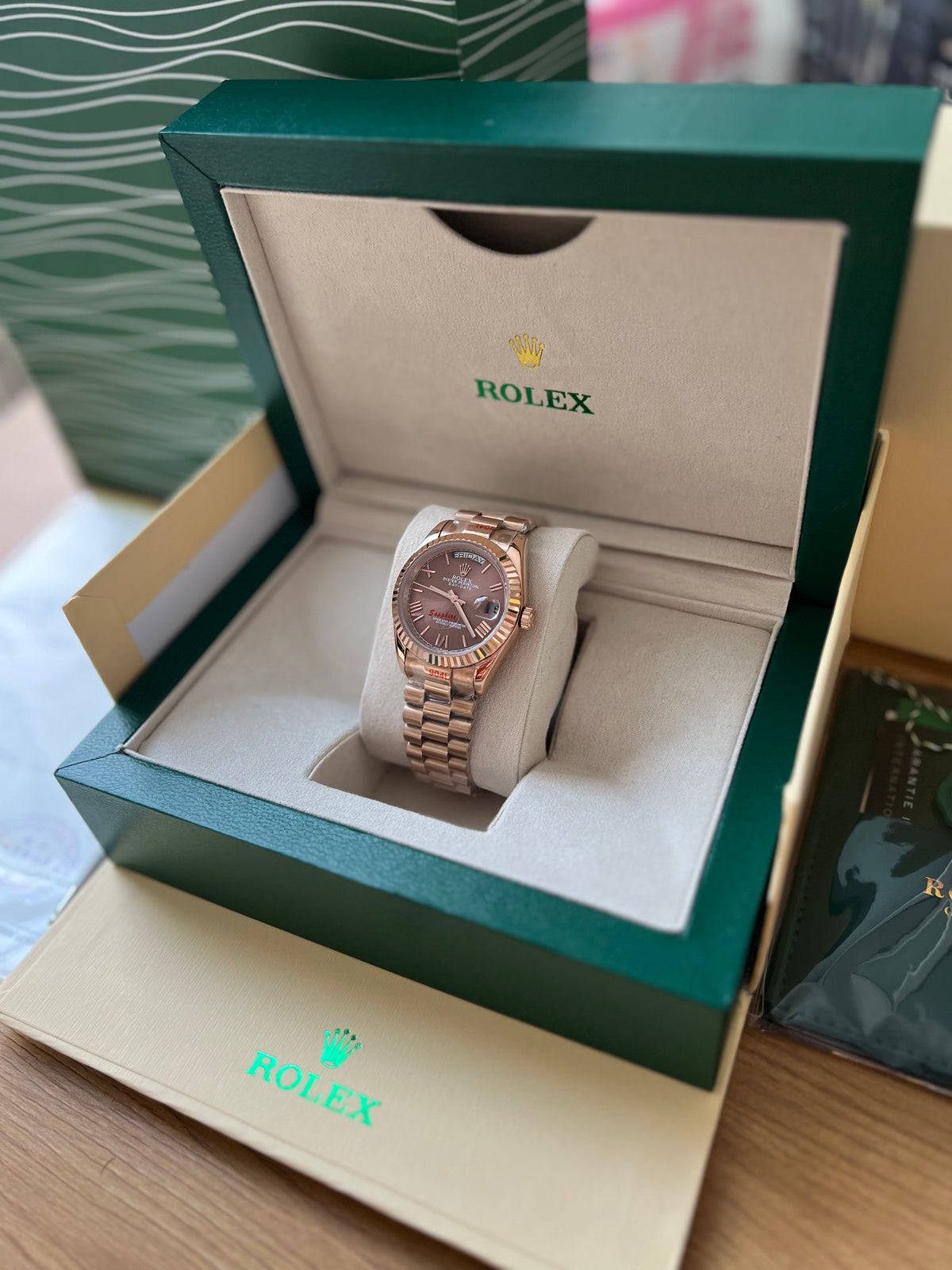 Rolex Day-Date Rose Gold 36 mm - дамски модел