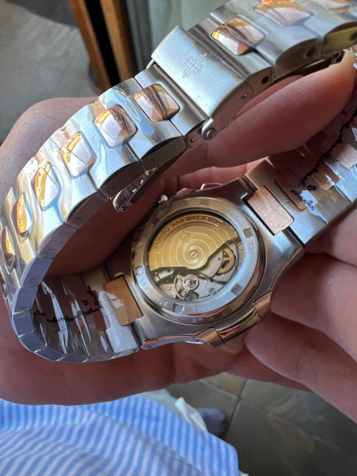 Patek Philippe Nautilus 40 mm Rose Gold And Blue Dial