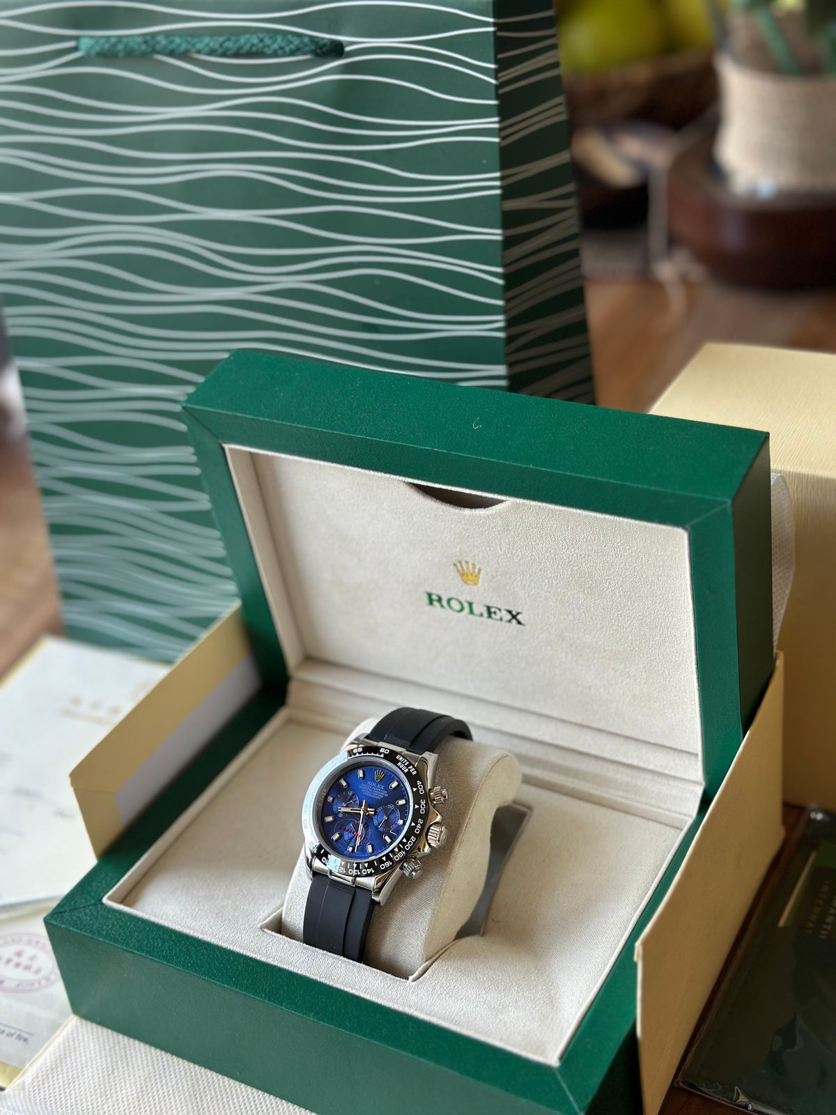 Rolex Daytona Cosmograph Blue Rubber Strap 40 mm