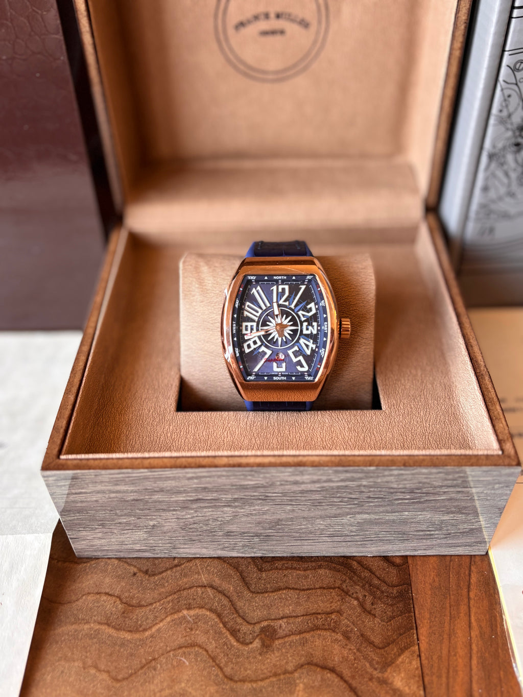 Franck Muller Vanquard Yachting 44 mm Blue And Gold