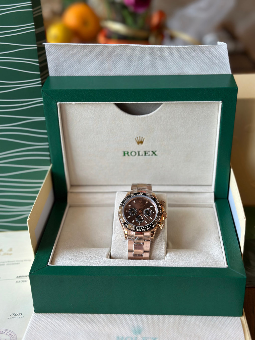 Rolex Daytona Cosmograph Rose Gold And Black Dial 40 mm