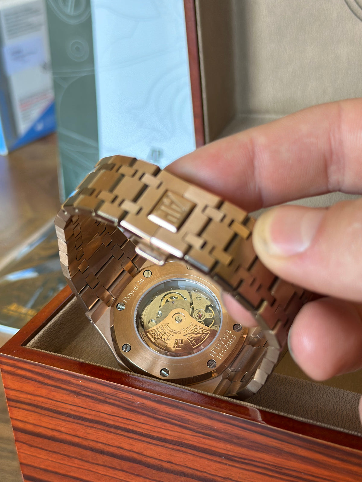 Audemars Piguet Royal Oak Rose Gold And Blue 41 mm