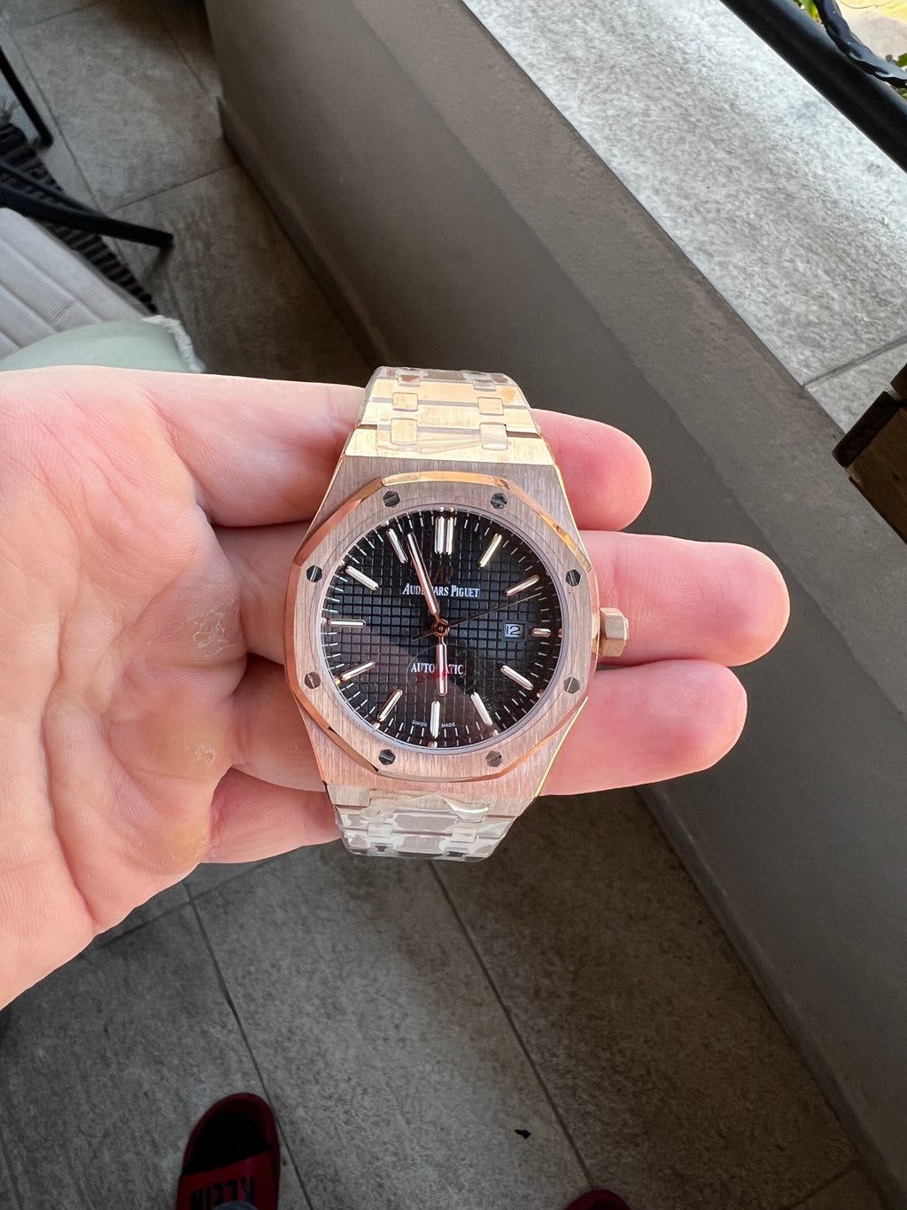 Audemars Piguet Royal Oak Rose Gold And Black Dial 41 mm