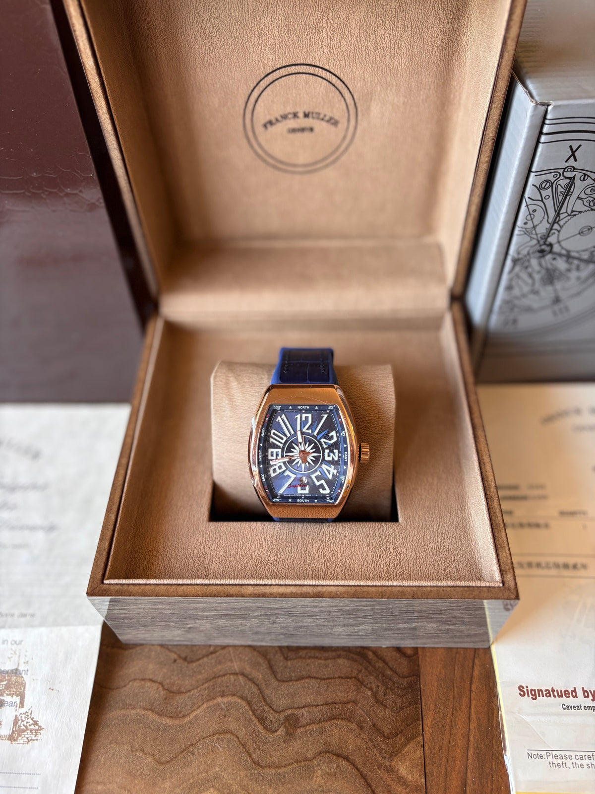 Franck Muller Vanquard Yachting 44 mm Blue And Gold