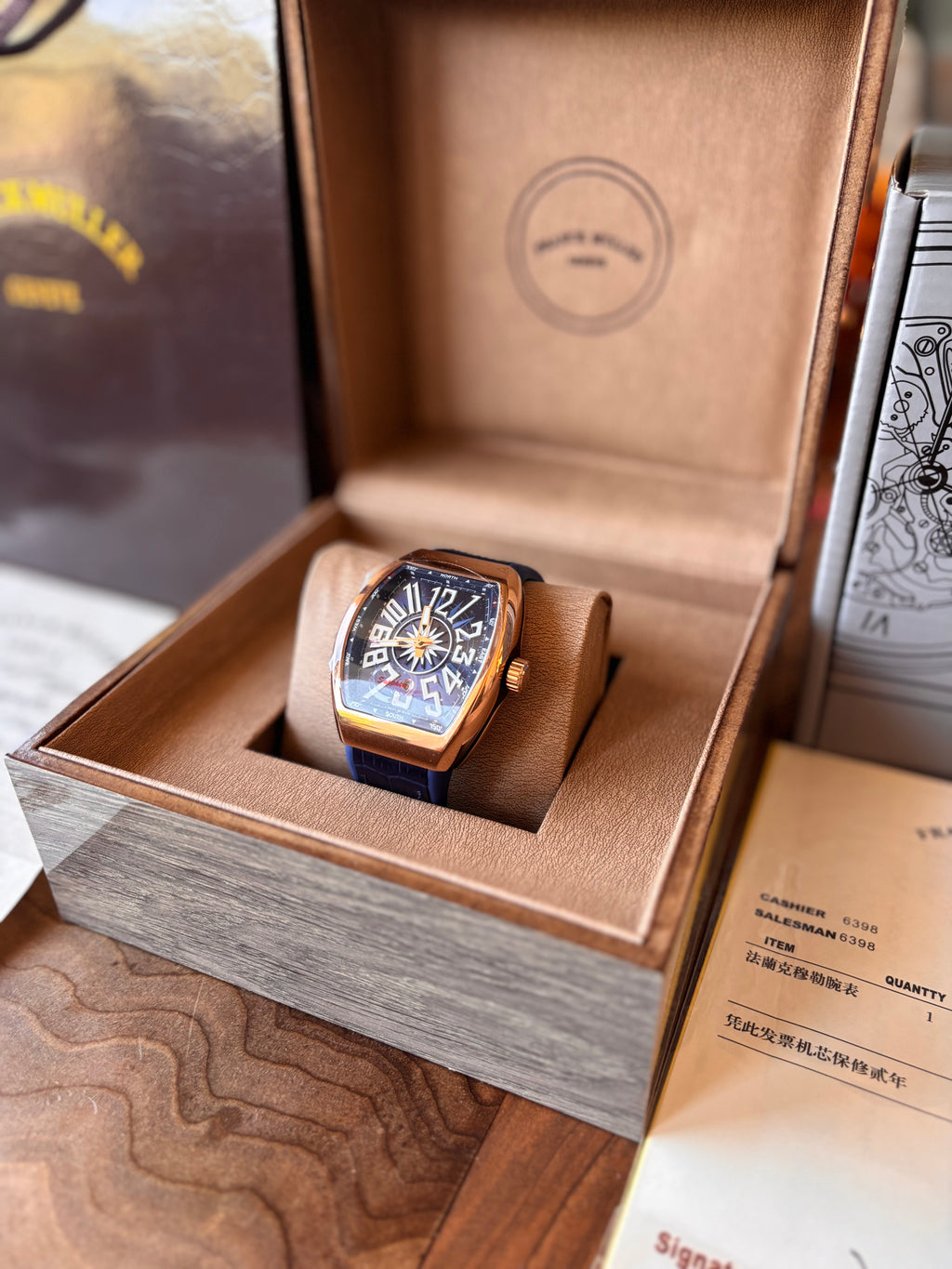 Franck Muller Vanquard Yachting 44 mm Blue And Gold
