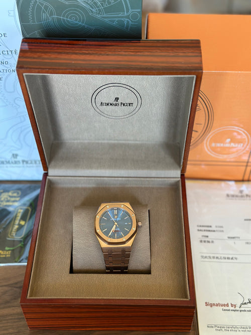 Audemars Piguet Royal Oak Rose Gold And Blue 41 mm