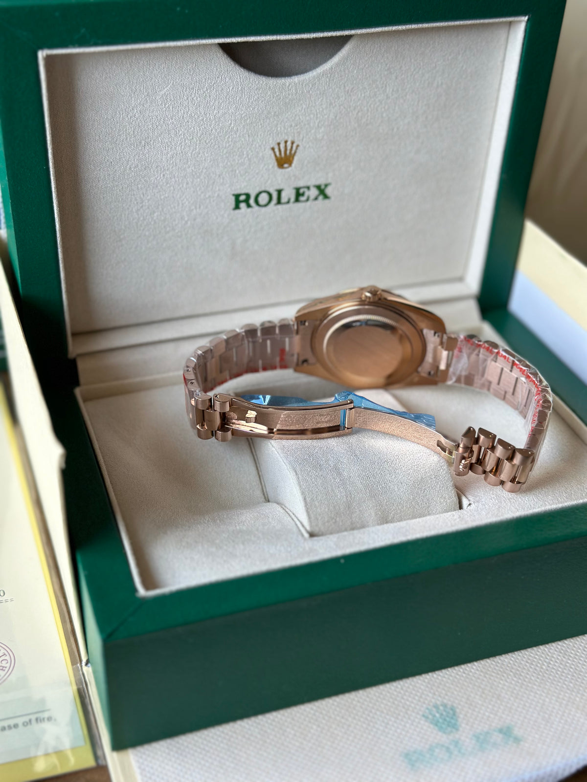 Rolex Day-Date Rose Gold And Green Dial 40mm