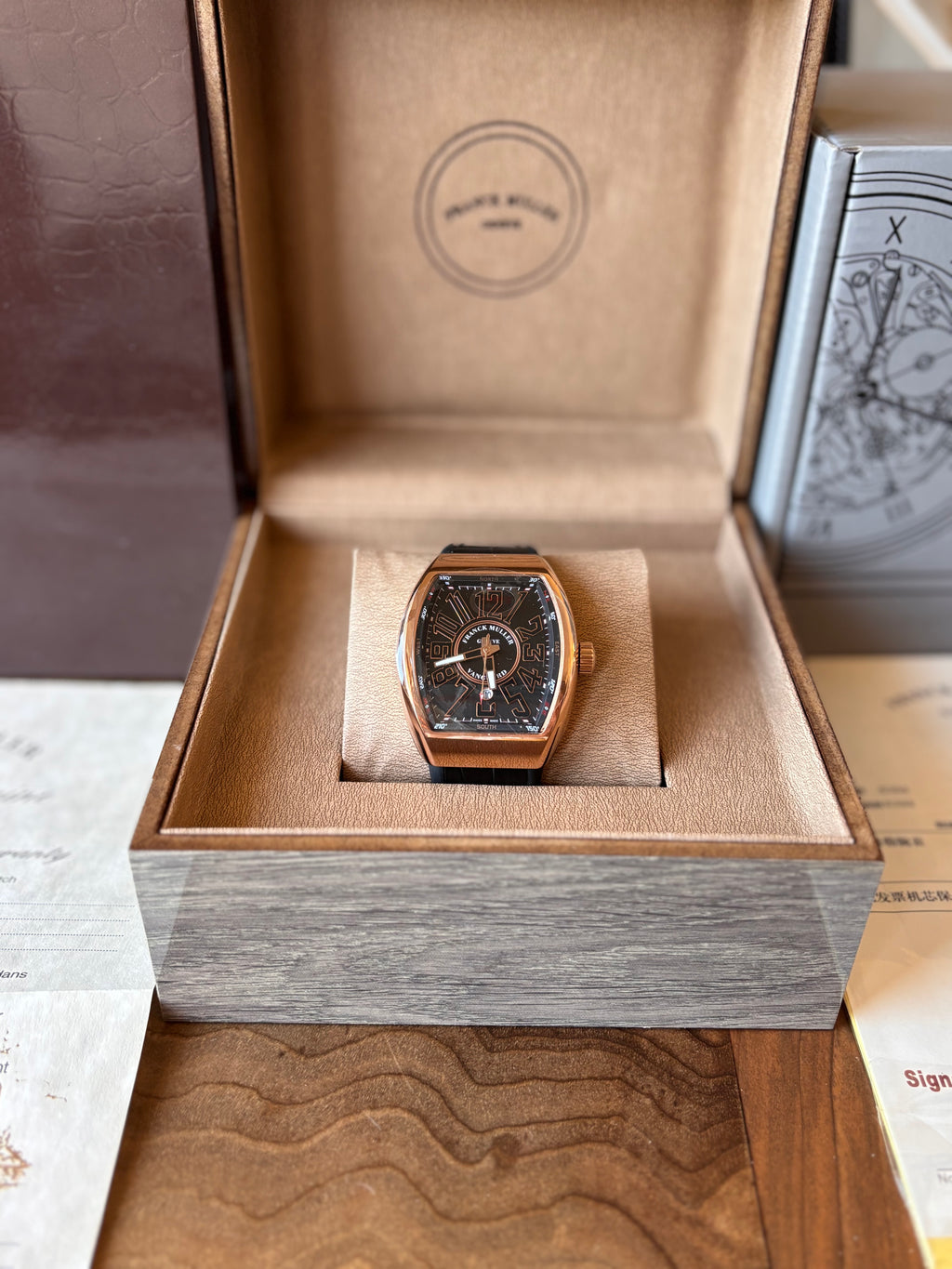 Franck Muller Vanquard Yachting V45 Gold And Black 44 mm